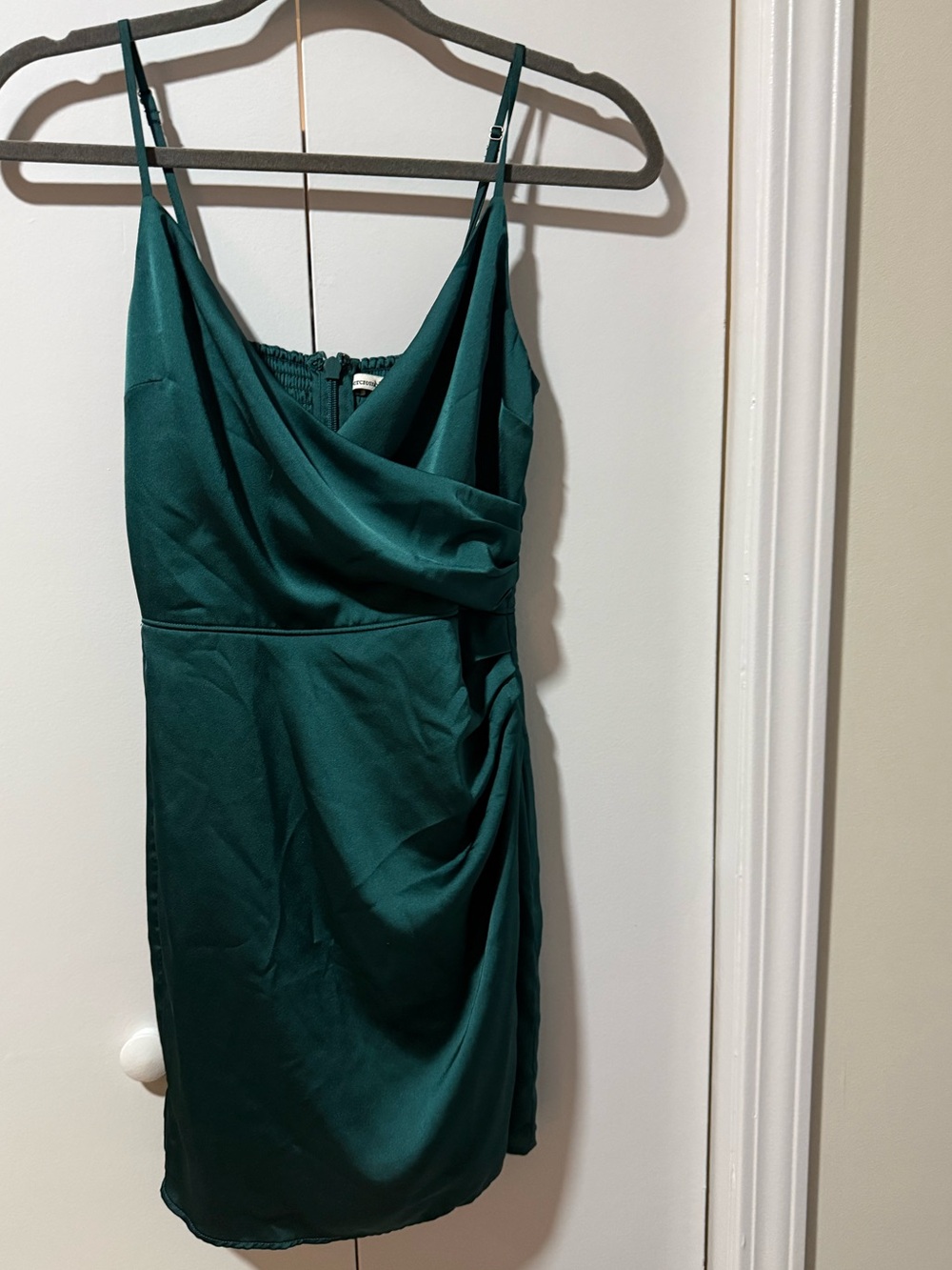 Abercrombie Emerald Green Draped Slip Dress